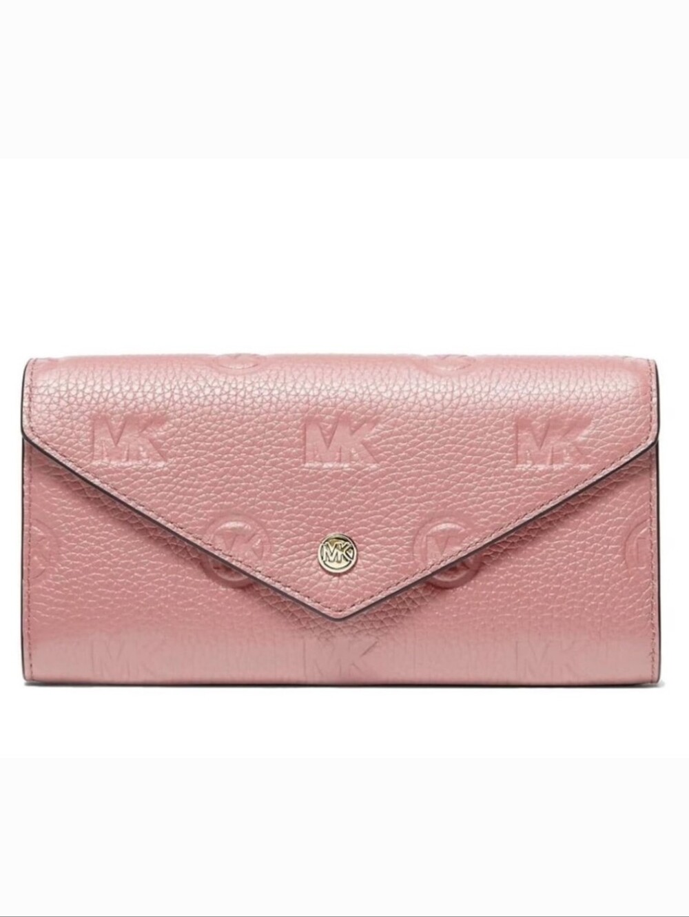 Michael Kors Pink Embossed Leather Wallet Great Like New Cond